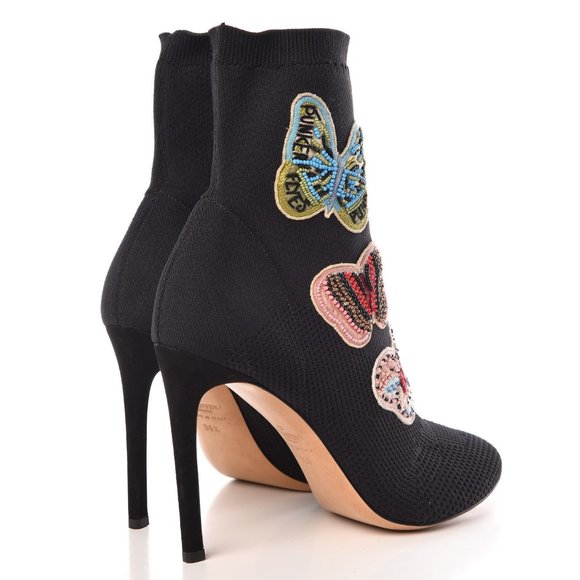 NEW!  Valentino Tiffany Butterfly Sock Booties - 6.5 - Picture 5 of 11